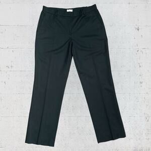 Gunex Women's Black Striped 100% Virgin Wool Tuxedo Dress Pants Size 10 Italy